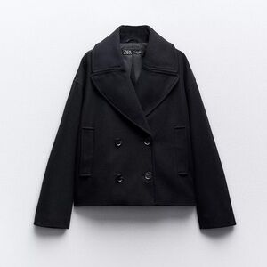 Zara Women's Classic Navy Coat